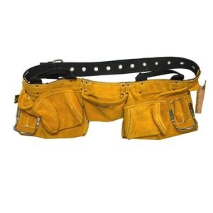 Husky CLC Custom Leathercraft Suede Tool Belt Pouch Work Gear Yellow